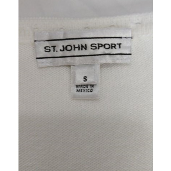 St. John Sport Small White V Neck Tank Top - Picture 5 of 6